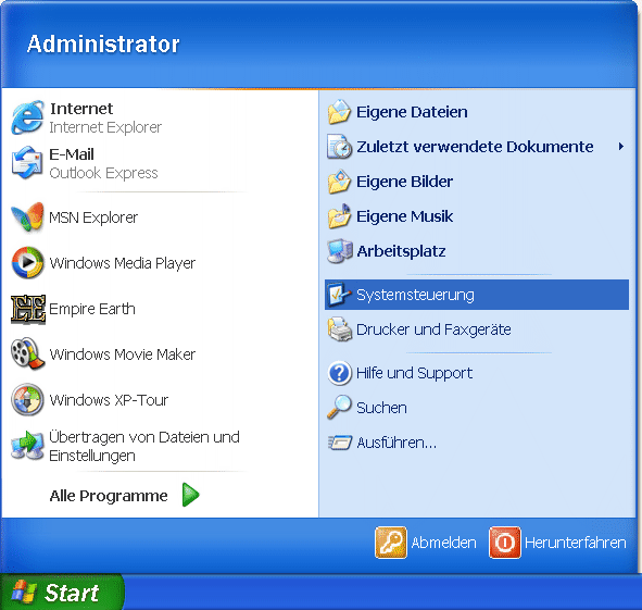 Systemsteuerung